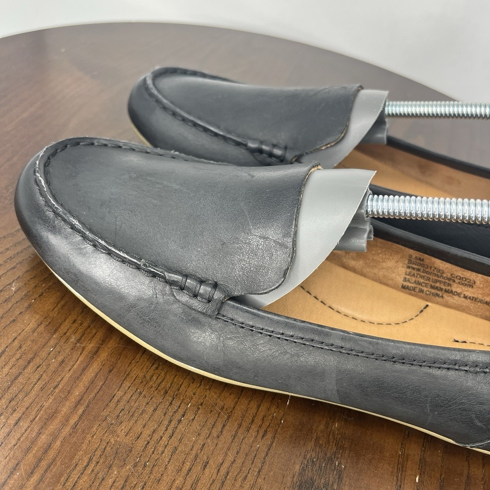 Born Axona Loafer Shoes Women's 9.5M‎ Black Leather Driving Mocs Sip On Moc Toe - Picture 12 of 16